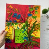 Painting of a still life bouquet of flowers