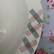Plat creux style art deco formes géometriques vintage vert et rouge