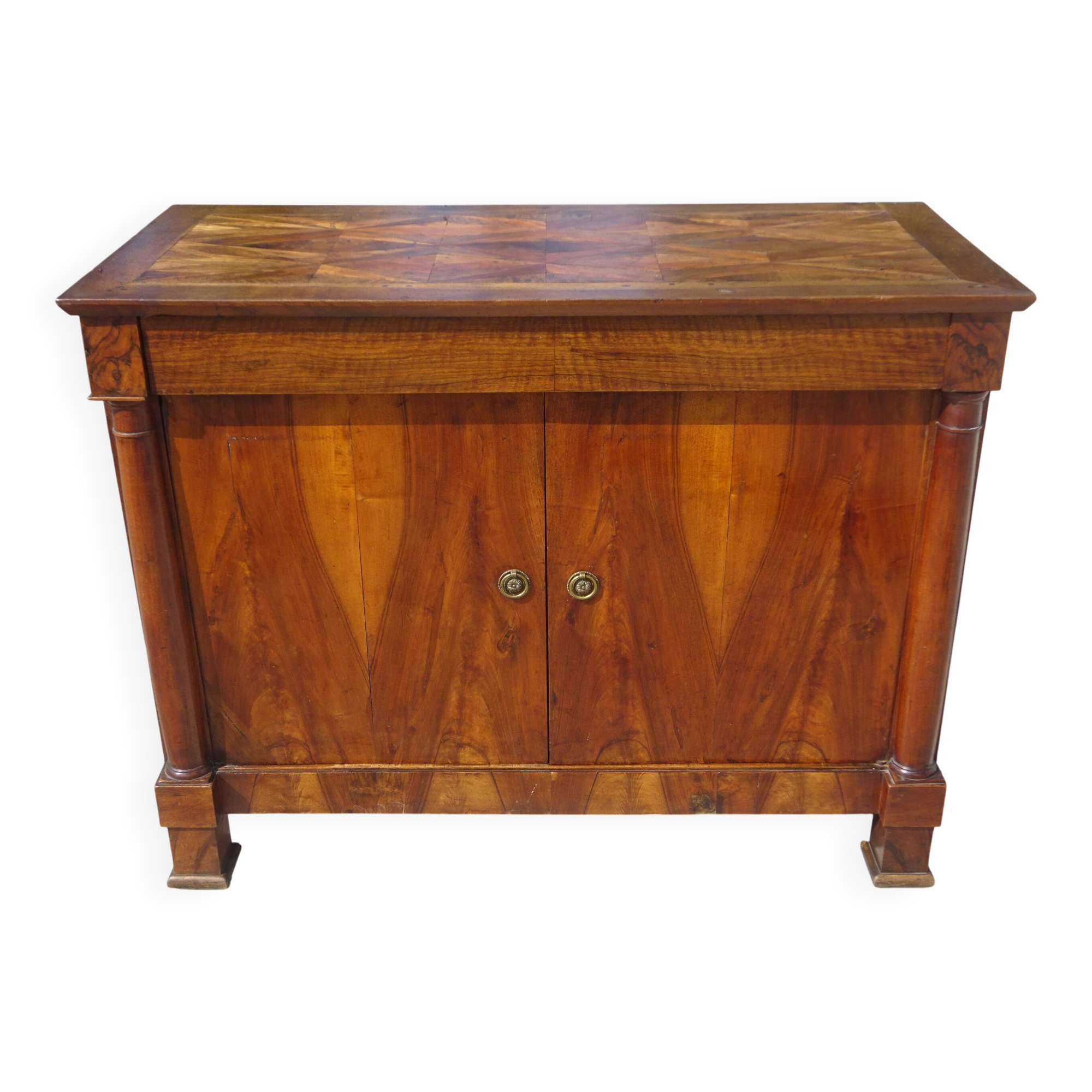 Buffet Empire, marquetry sideboard made of various woods.