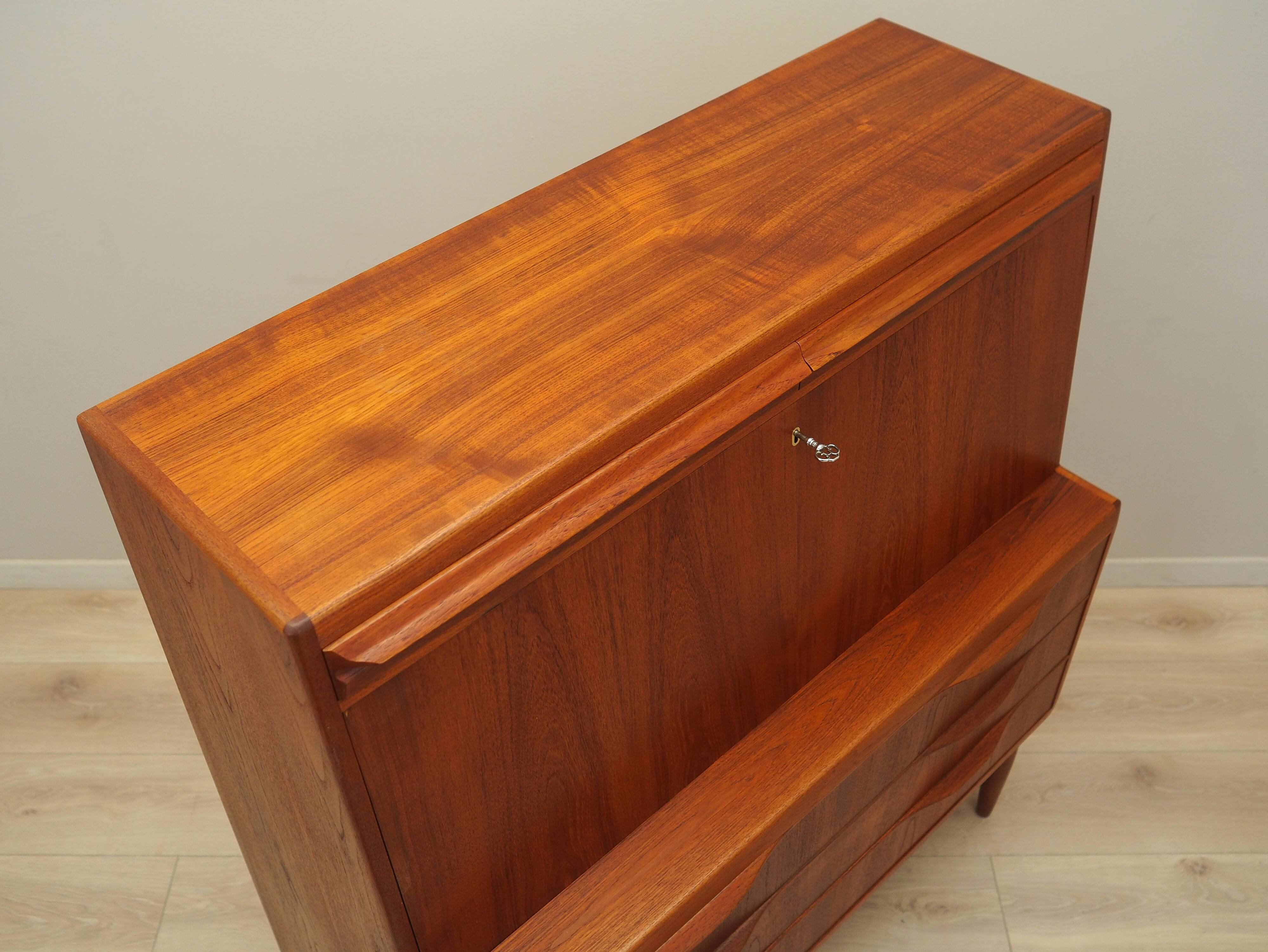 Teak secretary, Danish design, 1960s, Erling Torvits, Klim Møbelfabrik