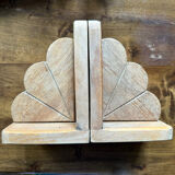 Pair of light wood bookends