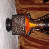 Floor lamp, vintage 70's ceramic enamel