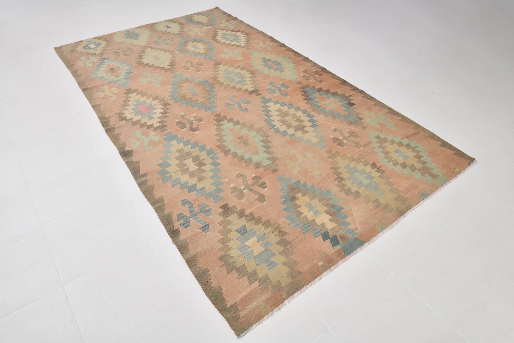 6x10 Kilim Turkish Nomadic Design Kilim Rug, 181x312 Cm