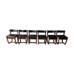 6 chaises noires par
