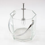 Octagonal glass ice bucket