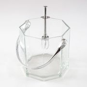 Seau à glace en verre octogonal