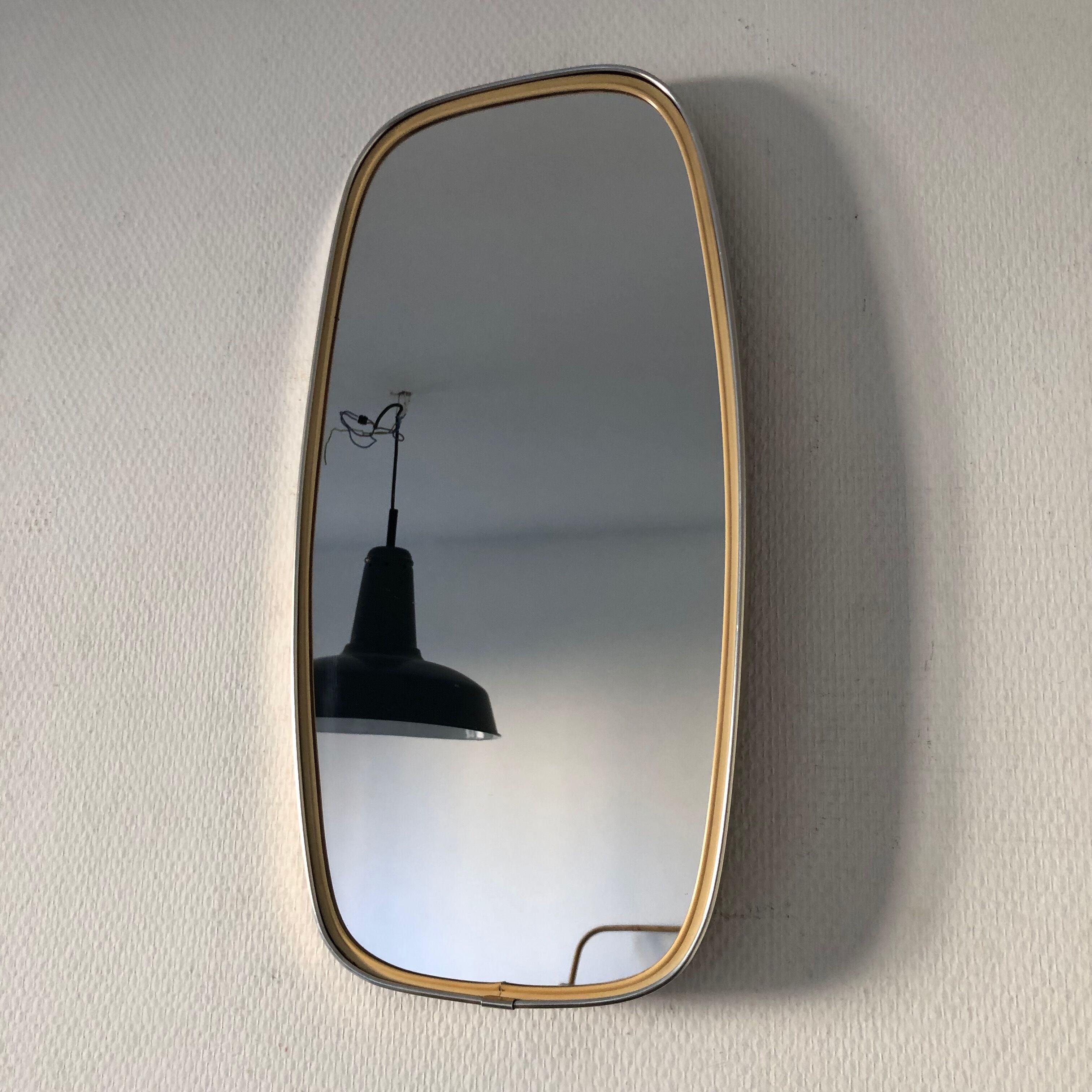Mirror 46 x 24 cm vintage 1960