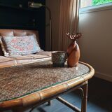 Bamboo coffee table from madagascar 80s
