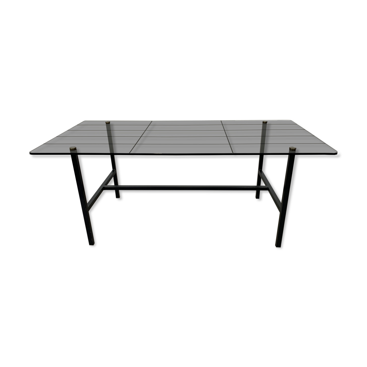 Coffee table metal and glass, 50s