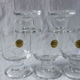 6 wine glasses and 6 vintage water glasses