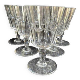 6 Baccarat Missouri red wine glasses - 20th century