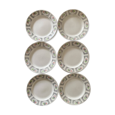 Assiettes plates Gien , modèle Marie José années 60