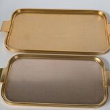 60s Cocktail Trays | Set of 2 | Gold Metal