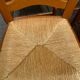 6 country-style chairs in solid cherry wood with rush seats from the 1990s.
