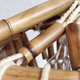 Suspension bambou et macramé. Espagne, années 1980.
