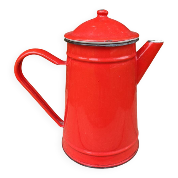 Cafetière émaillée rétro