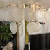 Pearlescent pellet chandelier