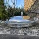 Rino Greggio - OLRI and Pyrex - Large serving dish - Modern - Silver metal, Glass