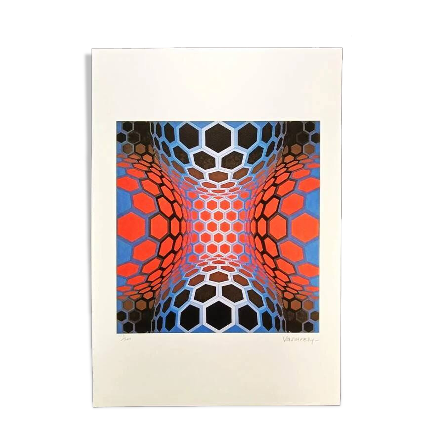 1970s Victor Vasarely limited numbered edition lithograph.