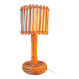 Rattan lamp by Louis Sognot 1950s