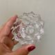 Set of 2 vintage molded glass candle holders