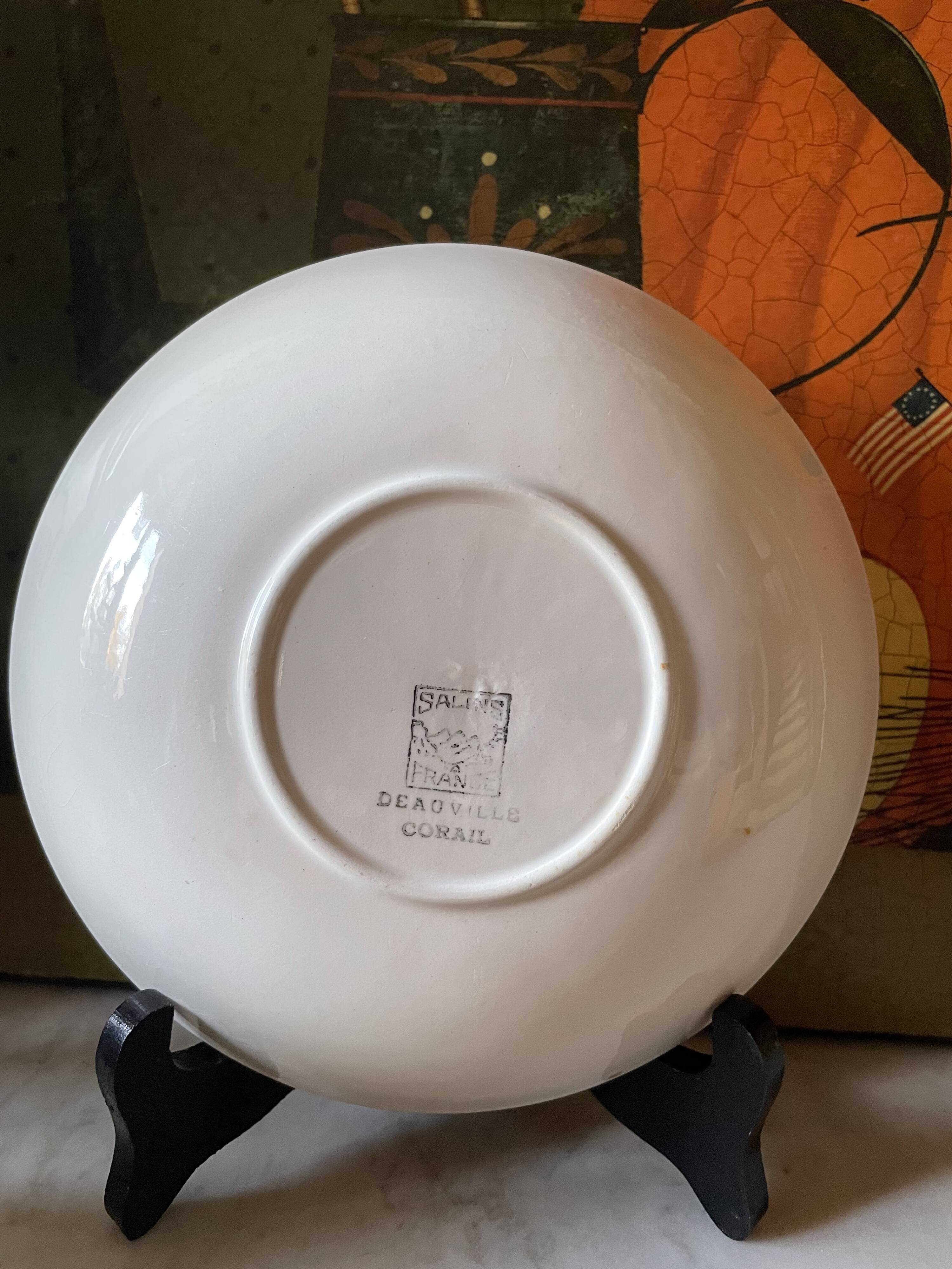 4 hollow plates Salins Deauville Corail