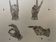 Signed painting monochrome watercolor sepia hand signs "gloves store poster"