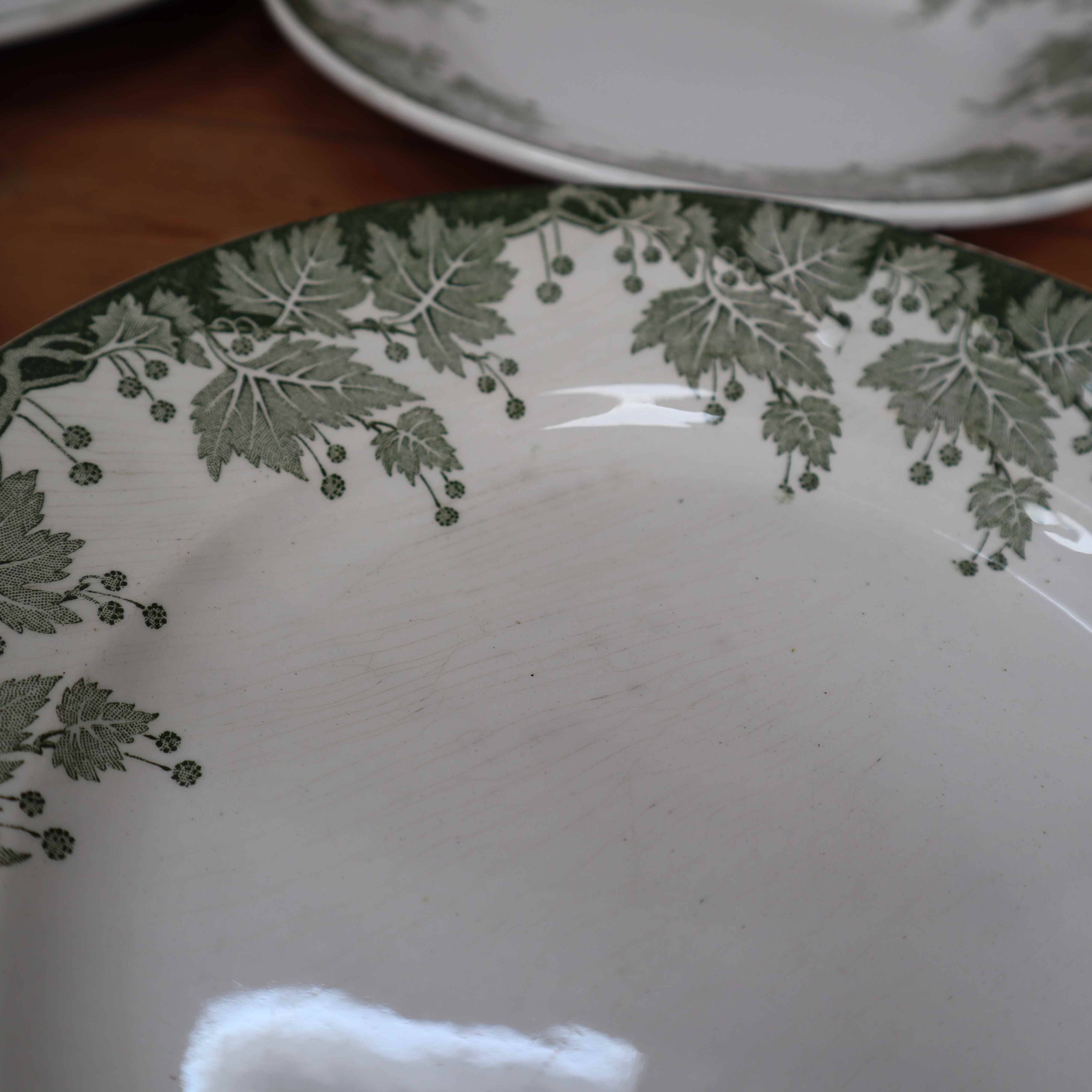 6 Terre de Fer flat plates, Platane St Amand model