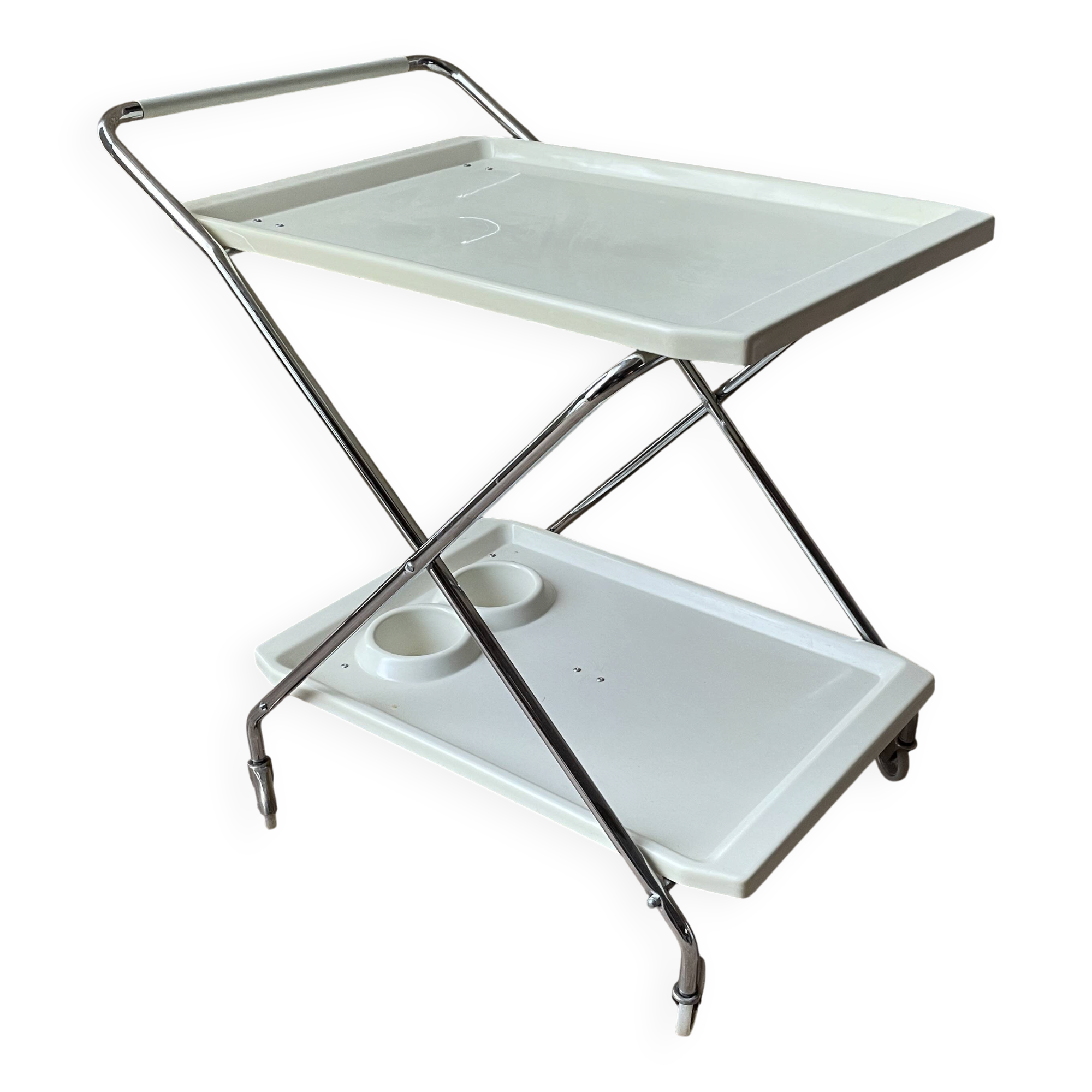 Folding PVC dessert table – Italian design – 1980s