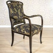 Fauteuil en chêne Art Nouveau du 20e siècle