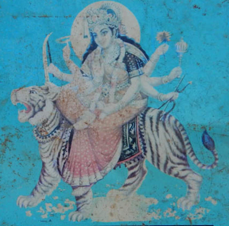 Plaque publicitaire metal bidi ancienne Inde