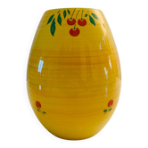 Lunéville earthenware "Egg" vase - "Cherry" Collection
