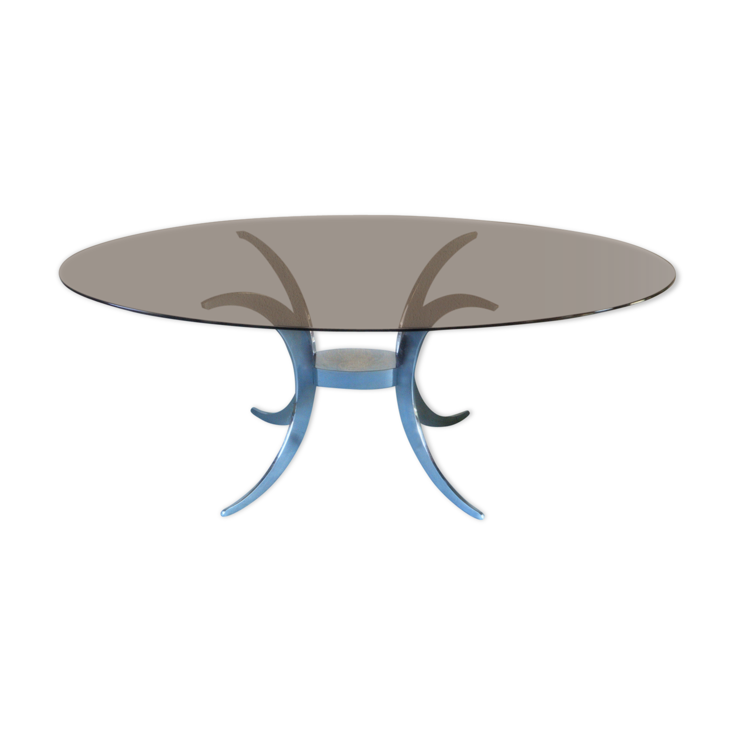 Table en verre fumé