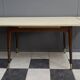 cream and green color 1960s formica dining table enlarge and changing in height