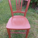 5 wooden bistro chairs