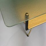 Coffee table with frosted glass top