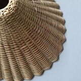 Vintage rattan wicker lampshade pendant light, handmade bohemian
