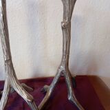 Brutalist "Tree" Candlestick in Cast Aluminum, 1970s