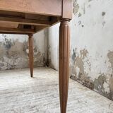 1950s walnut bistro farmhouse table
