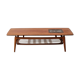 Teak coffee table by Louis Van Teeffelen with tile inlay.