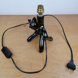 Vintage black cat table lamp