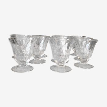SUITE OF 10 SOBER AND ELEGANT GLASS WINE GLASSES