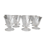 SUITE OF 10 SOBER AND ELEGANT GLASS WINE GLASSES