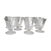 Suite de 10 verres a vin en verre sobre et elegant