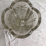 Vase in cut and chiseled glass vintage