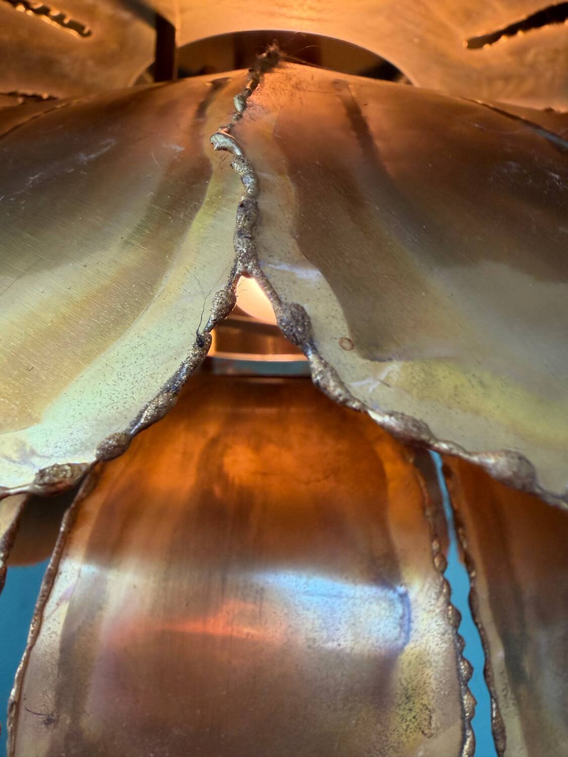 Mid Century Modern Brutalist Artichoke Pendent By Sven Åge Holm Sørens