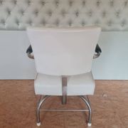 Fauteuil de salon en vinyle blanc, années 1960, États-Unis