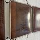 Vintage 1930s triptych barber mirror crocodile crystal - 30x69 cm