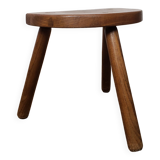Tabouret tripode en bois