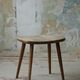 Vintage Swedish Modern Solid Oak Stool by Yngve Ekström, Model "palle", 1950s
